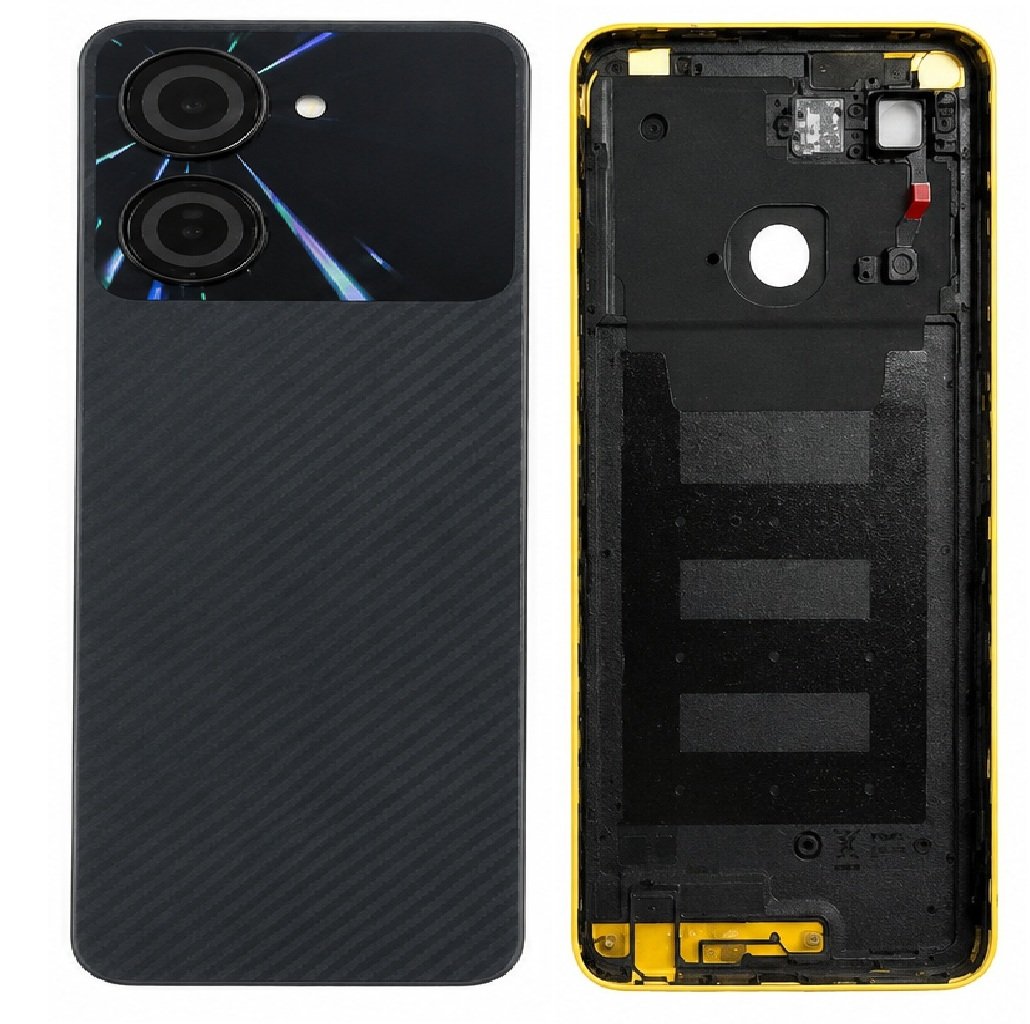 Compatible Replacement for Itel P40 4G Back Panel Battery Cover – Black, Blue & Yellow