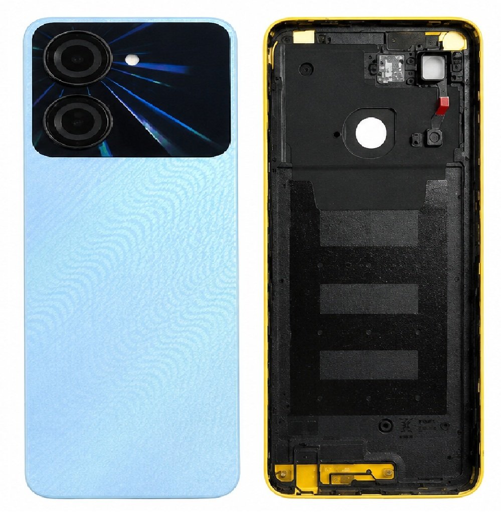 Compatible Replacement for Itel P40 4G Back Panel Battery Cover – Black, Blue & Yellow