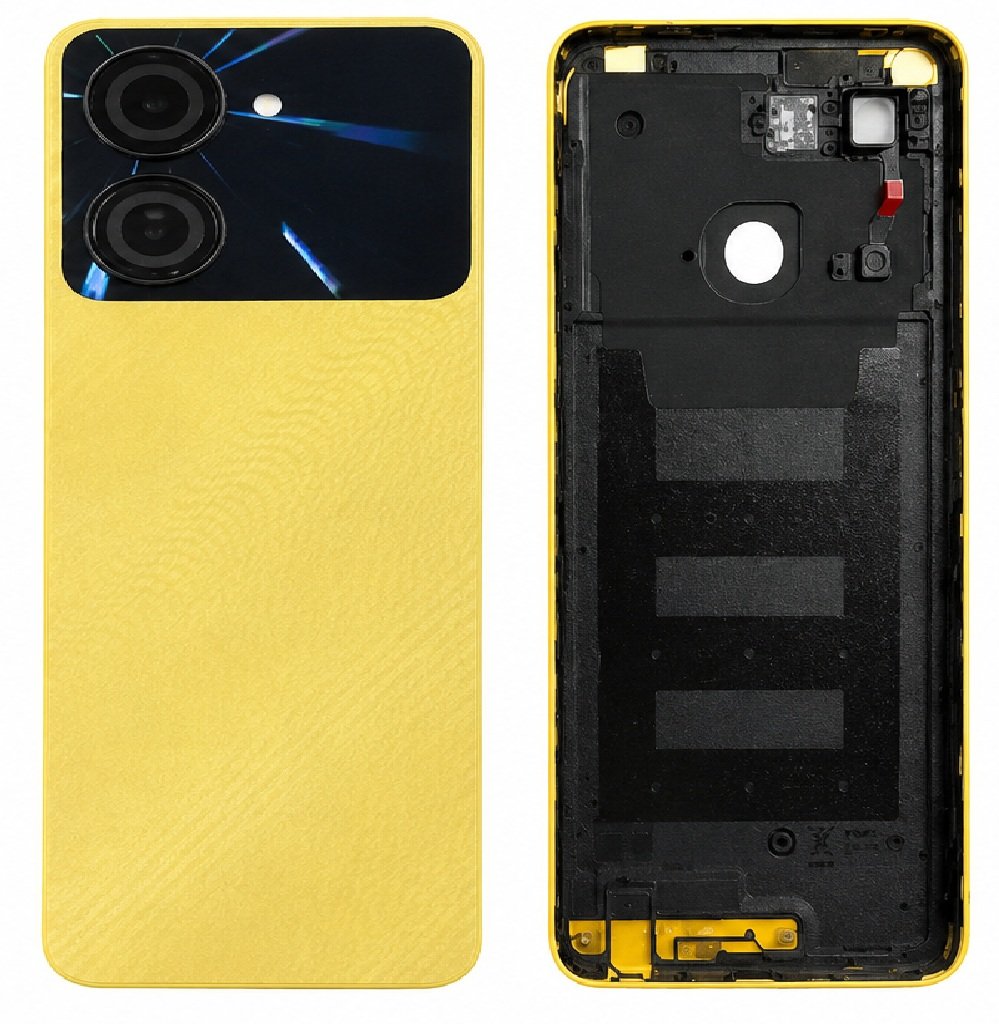 Compatible Replacement for Itel P40 4G Back Panel Battery Cover – Black, Blue & Yellow