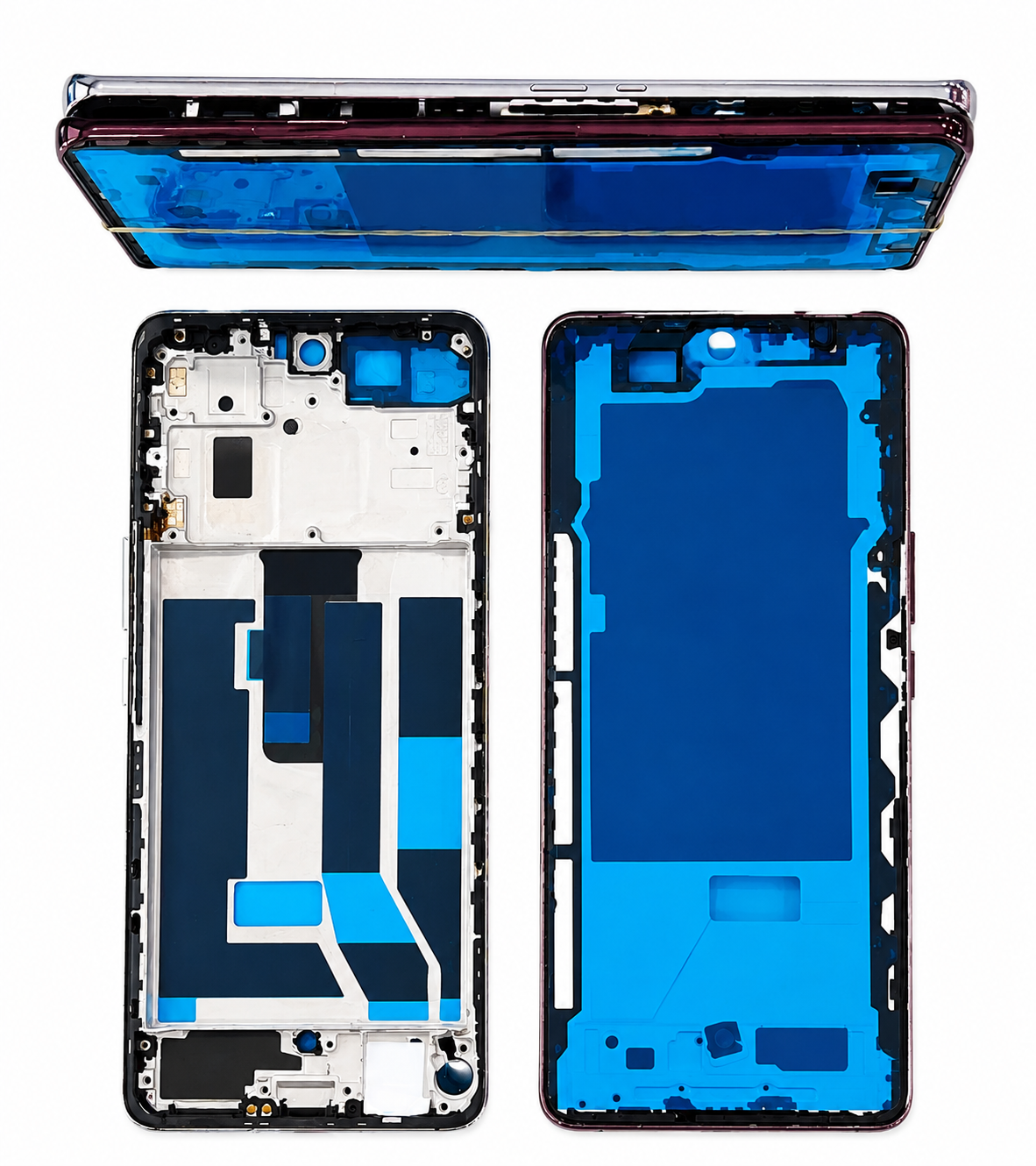Compatible Replacement for Vivo V40e 5G Middle Frame – Brown & Silver
