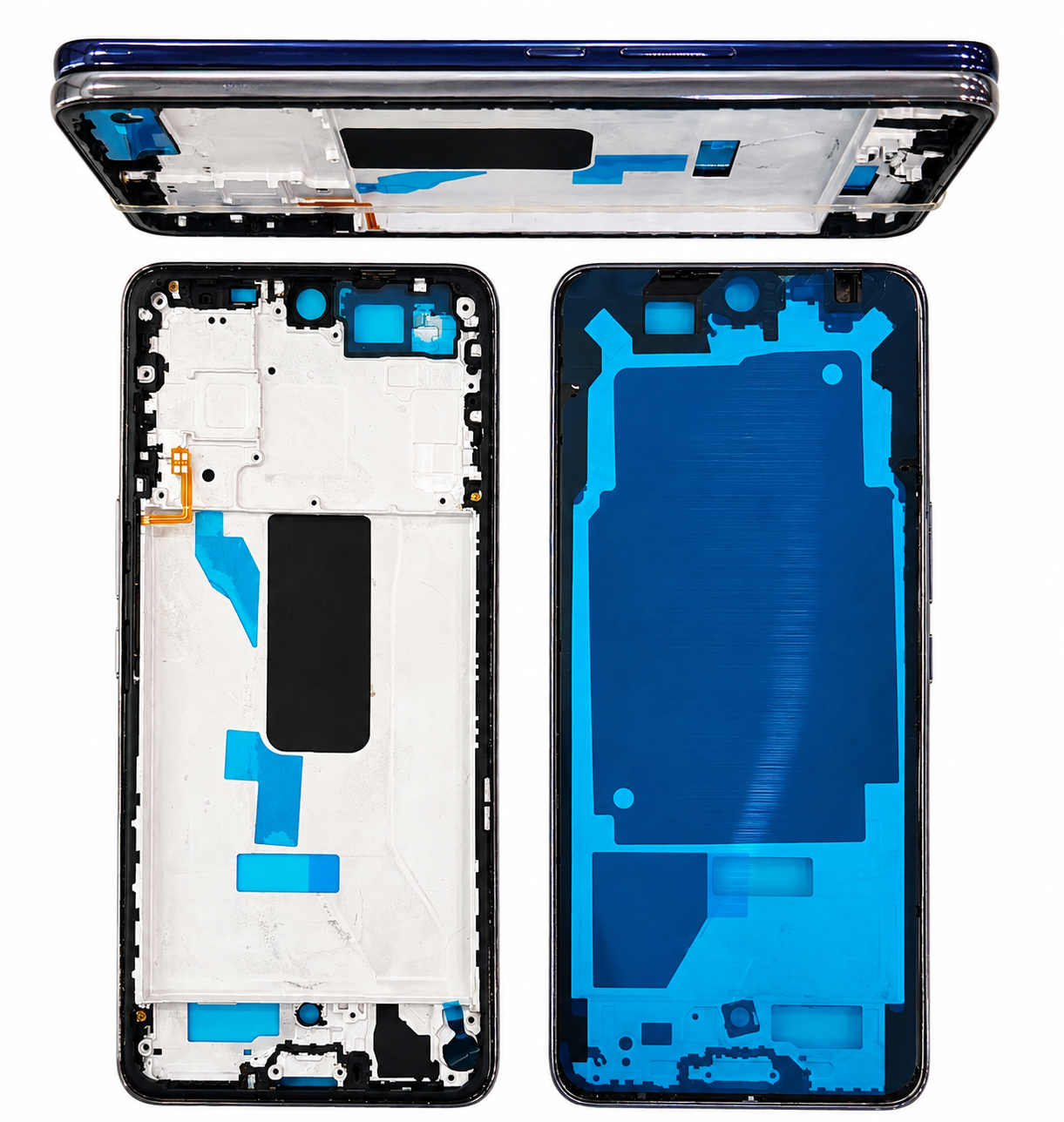 Compatible Replacement for Vivo V50e 5G Middle Frame – Silver & Blue