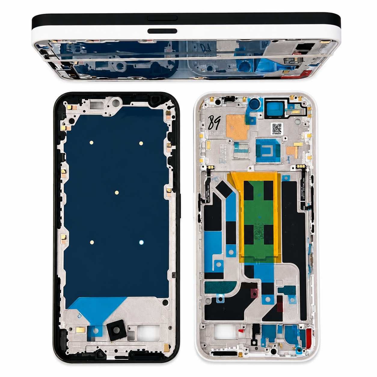 Compatible Replacement for Nothing Phone 2a 5G Middle Frame – Black & White