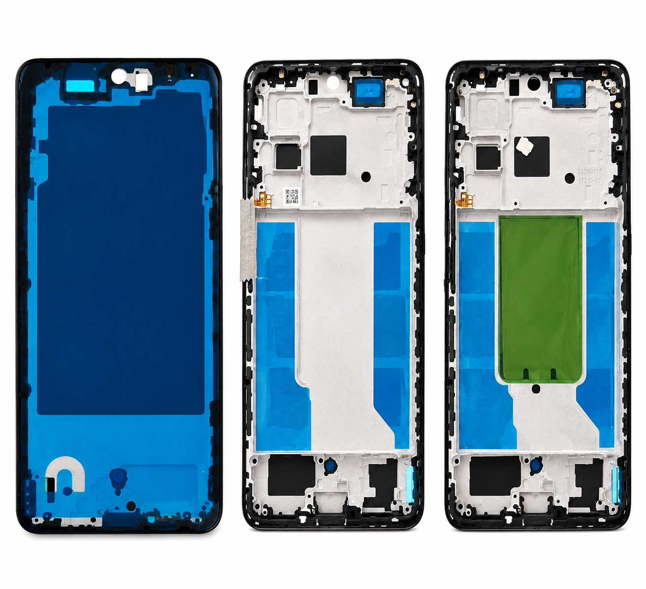 Compatible Replacement for Vivo V25 Pro 5G Middle Frame – Black, Blue & Gold