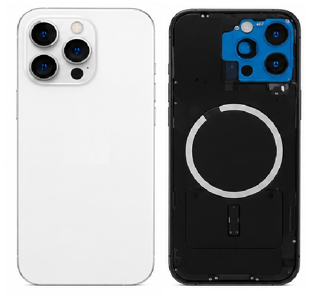 Compatible Replacement for iPhone 15 Pro Max Back Panel – Black, White, Blue & Grey