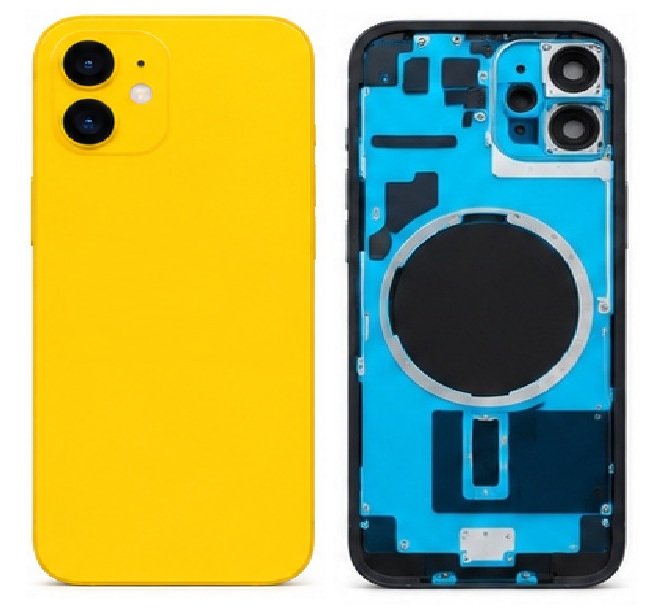 Compatible Replacement for iPhone 14 Back Panel – Blue, Yellow, Red, Black & White