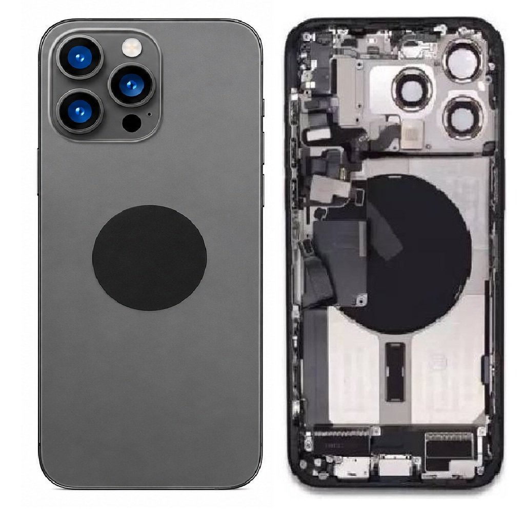 Compatible Replacement for iPhone 15 Pro Max Housing Body – Black, Blue & Grey