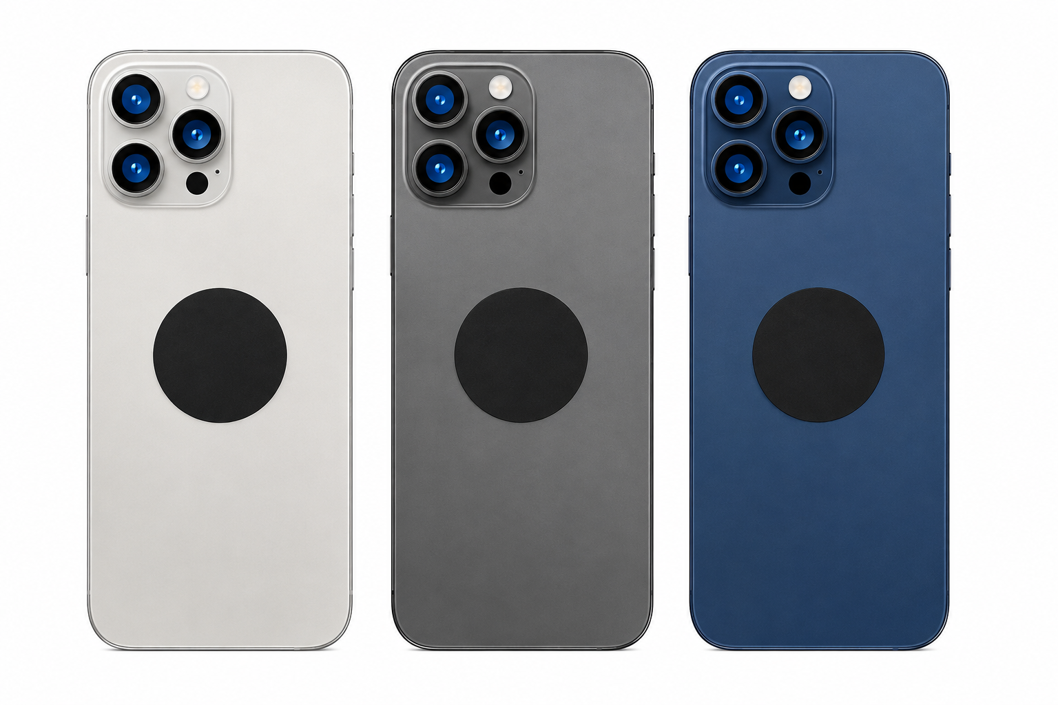 Compatible Replacement for iPhone 15 Pro Max Housing Body – Black, Blue & Grey