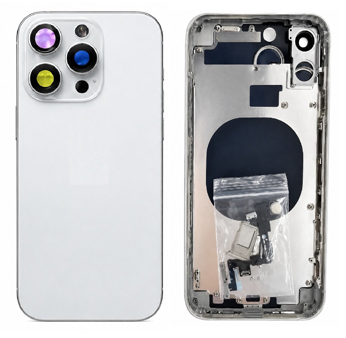 Compatible Replacement for iPhone 16 Pro Housing Body – Black & White
