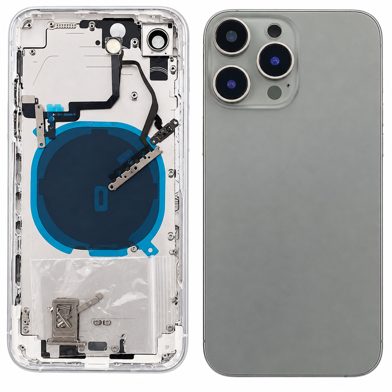 Back Panel Housing Body for Apple iPhone XR to iPhone 15 Pro Converter Navy Blue, Black, Grey