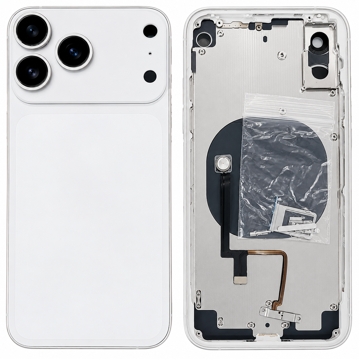 Back Panel Housing Body Converter for Apple iPhone X to iPhone 17 Pro – Black & White