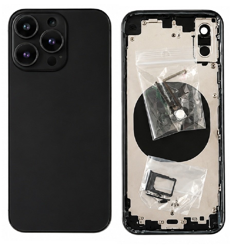 Back Panel Housing Body Converter for Apple iPhone XS to iPhone 16 Pro – Black, White & Gold
