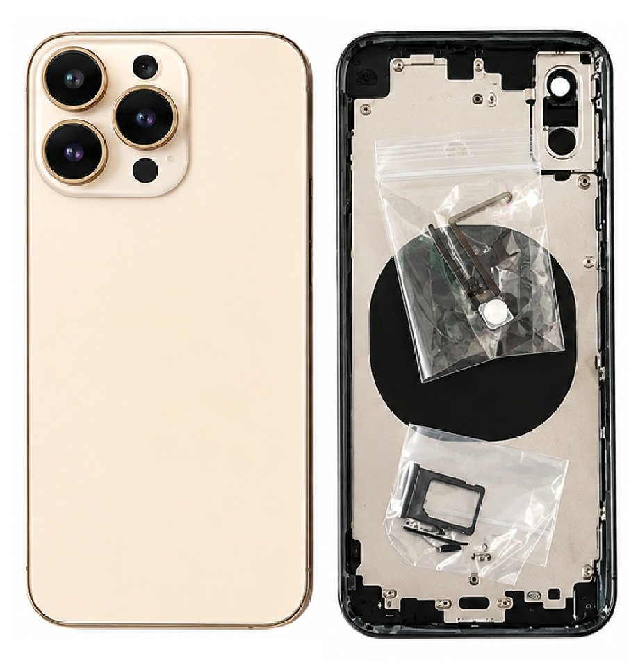 Back Panel Housing Body Converter for Apple iPhone XS to iPhone 16 Pro – Black, White & Gold