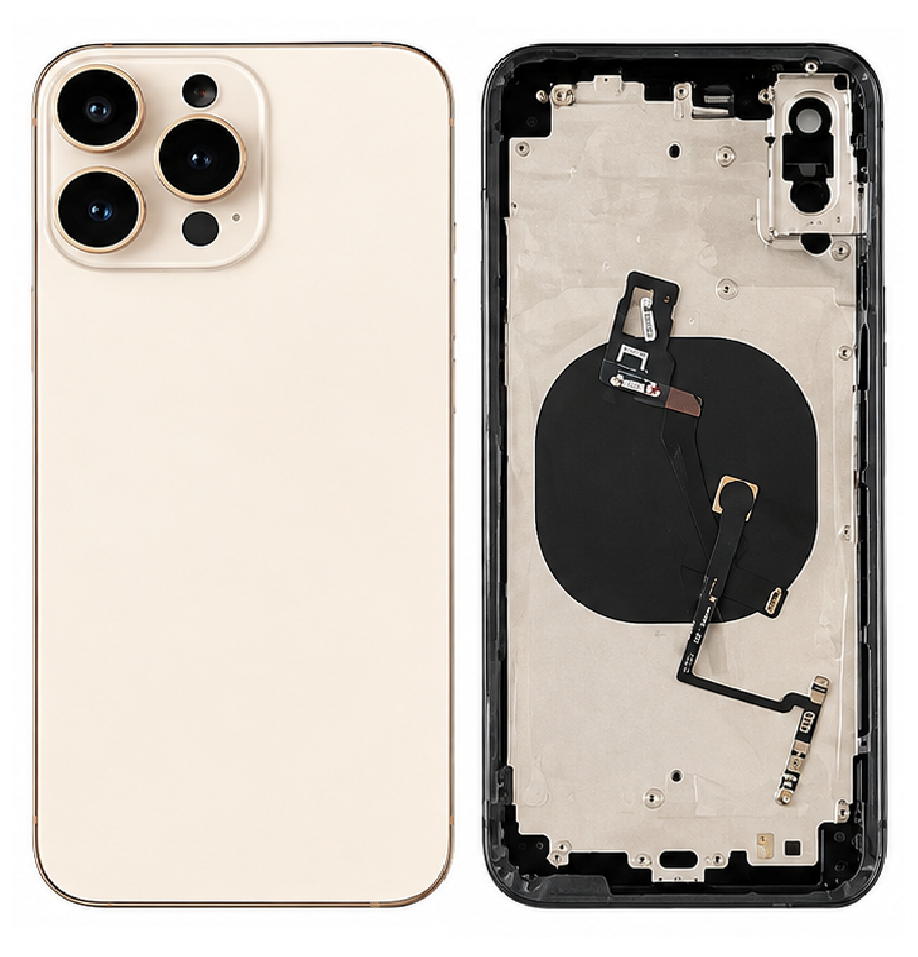 Back Panel Housing Body Converter for Apple iPhone XS Max to iPhone 16 Pro Max – Black, Navy Blue & Gold