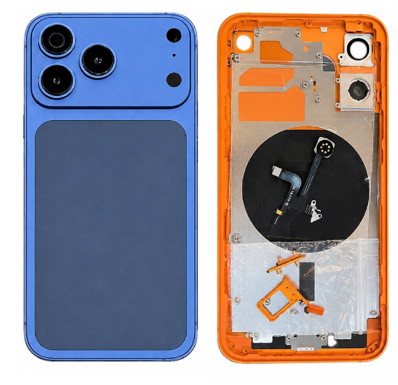 Back Panel Housing Body Converter for Apple iPhone XS to iPhone 17 Pro – Orange, Blue, White & Black
