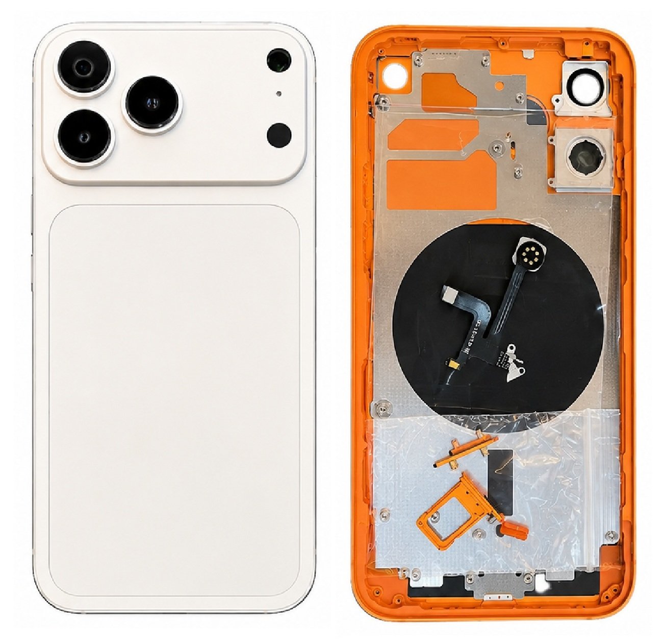 Back Panel Housing Body Converter for Apple iPhone XS to iPhone 17 Pro – Orange, Blue, White & Black