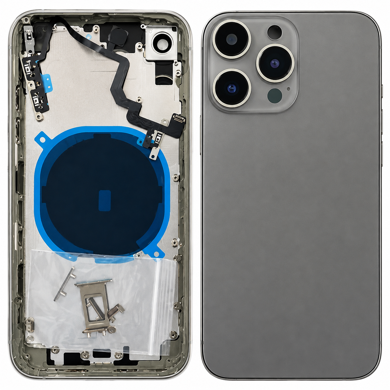 Back Panel Housing Body Converter for Apple iPhone 11 to iPhone 16 Pro – Gold, Grey, White & Black