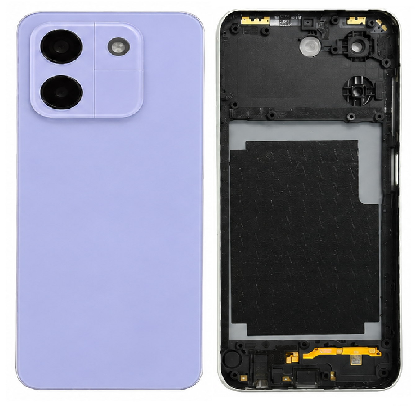 Lava Yuva Star 4G Back Panel Housing Body Replacement – Black, White & Purple
