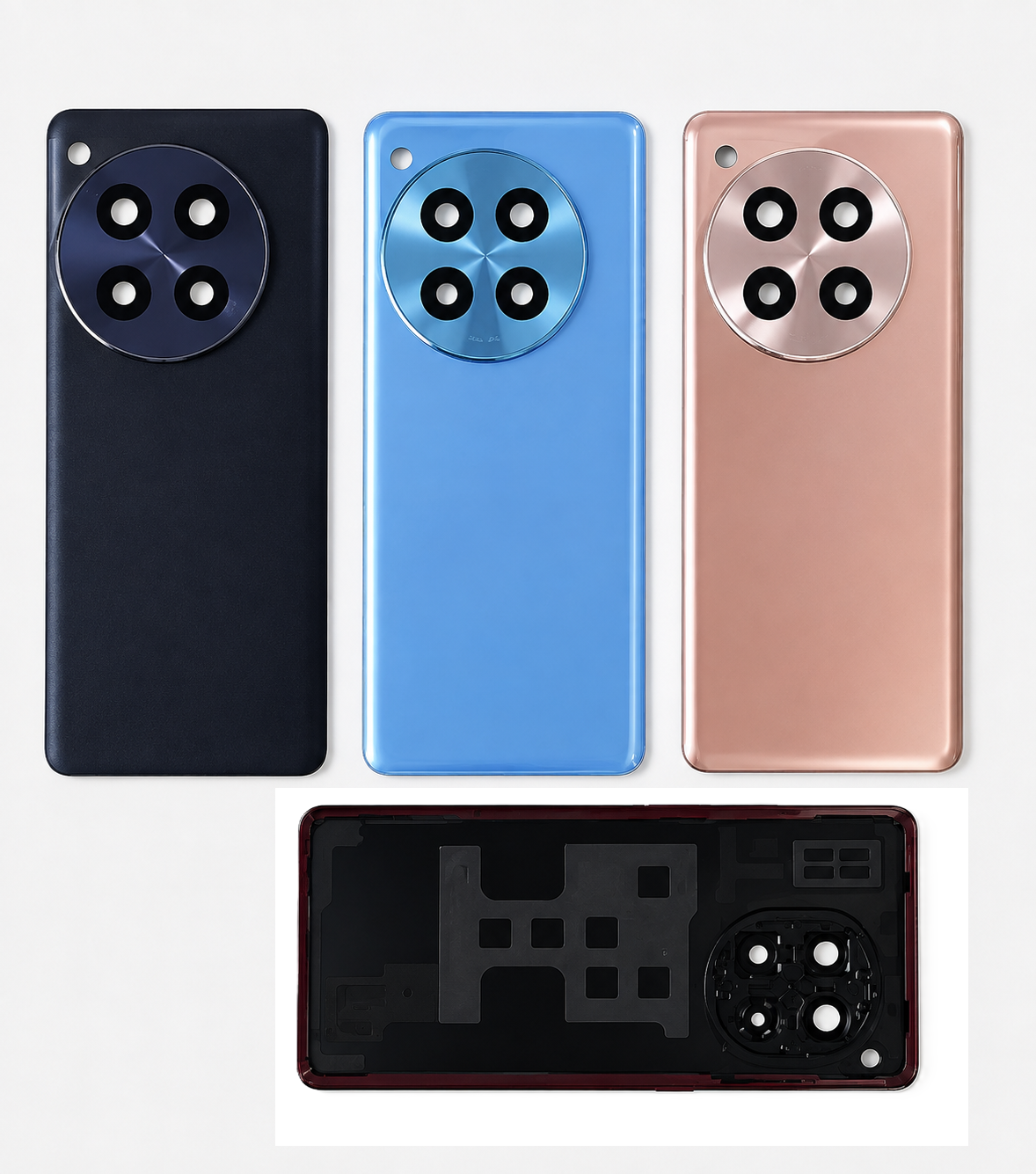 Compatible Replacement OnePlus 12R 5G Back Panel – Blue, Black & Brown