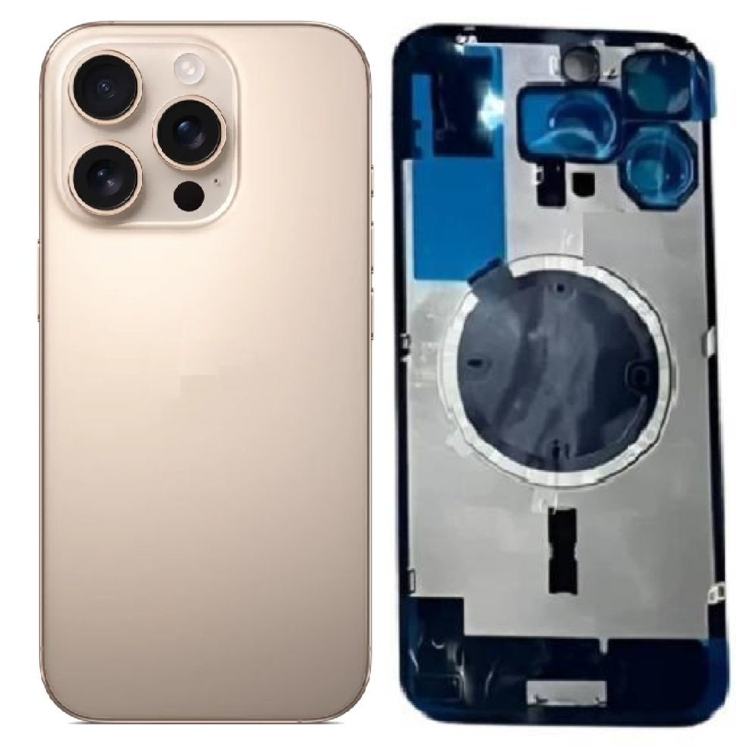 Compatible Replacement iPhone 16 Pro Max Back Panel – Black, White, Gold & Grey