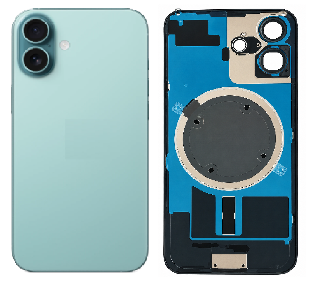Compatible Replacement for iPhone 16 Plus Back Panel – Pink, White, Blue, Black & Green