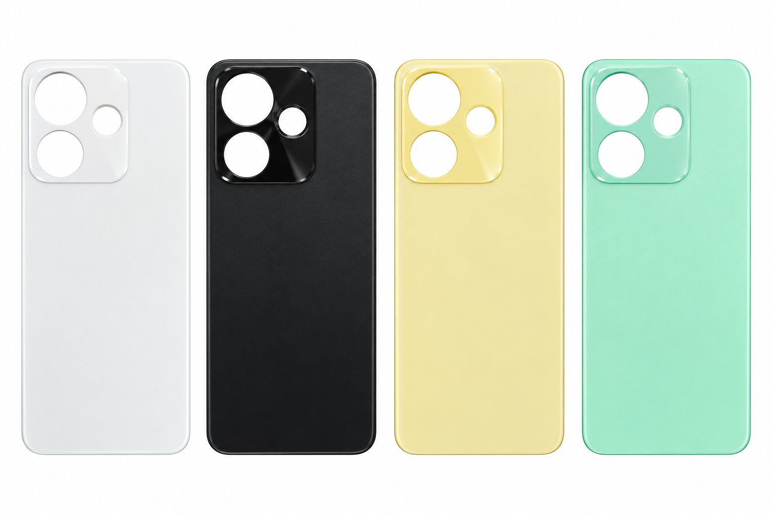 Compatible Replacement for Tecno Spark 20C 4G Back Panel – Black, White, Green & Yellow