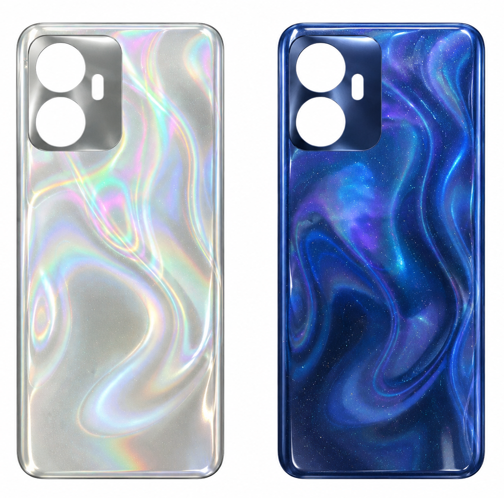 Compatible Replacement for Itel S18 4G Back Panel – Blue & Silver
