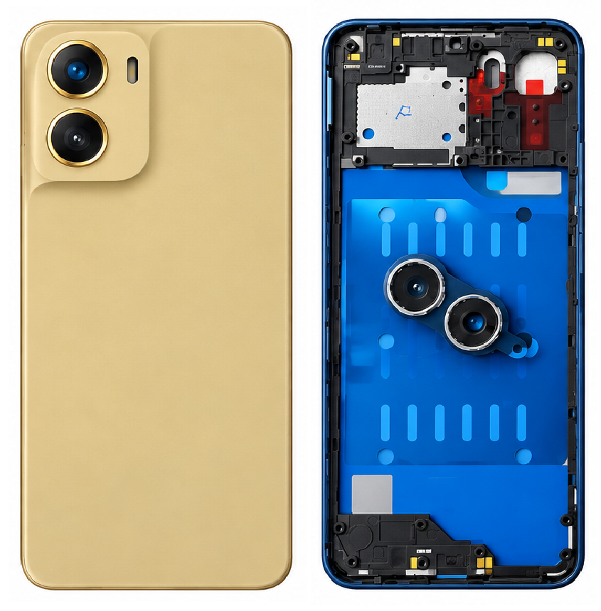 Compatible Replacement for Motorola G06 4G Full Housing Body – Black, Gold & Green