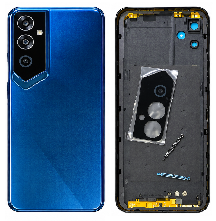 Compatible Replacement for Tecno Pova Neo 2 4G Back Panel – Black, Grey & Blue