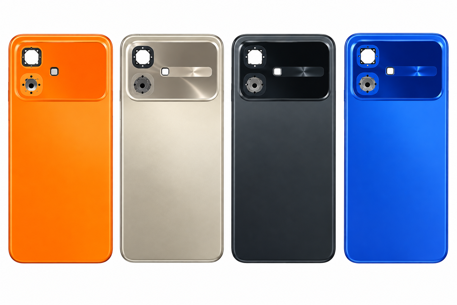 Compatible Replacement for Infinix Smart 20 4G Full Housing Body – Orange, Gold, Blue & Black