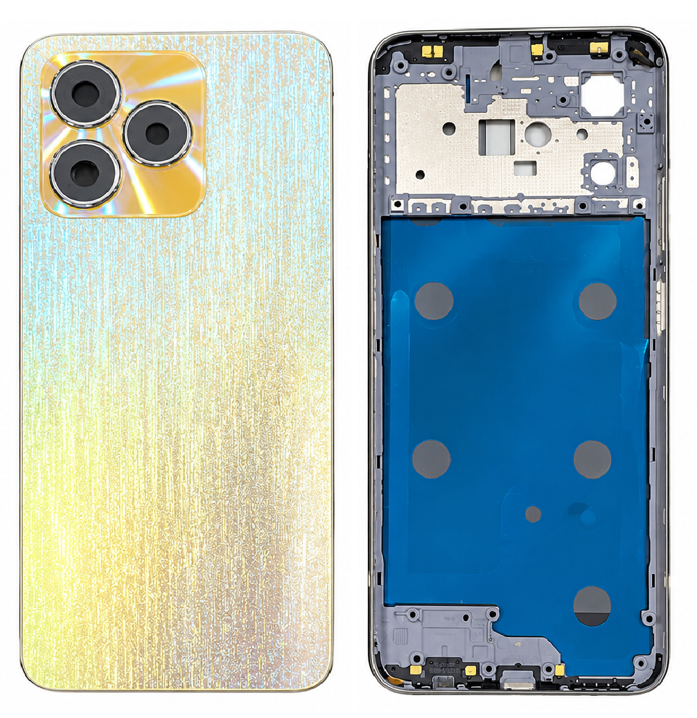 Compatible Replacement for Realme C53 4G Full Housing Body – Gold & Black