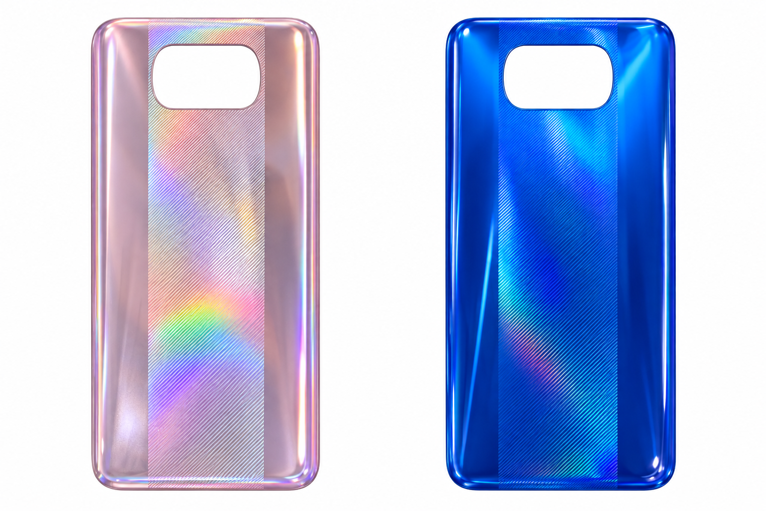 Compatible Replacement for POCO X3 4G Back Panel – Blue & Pink