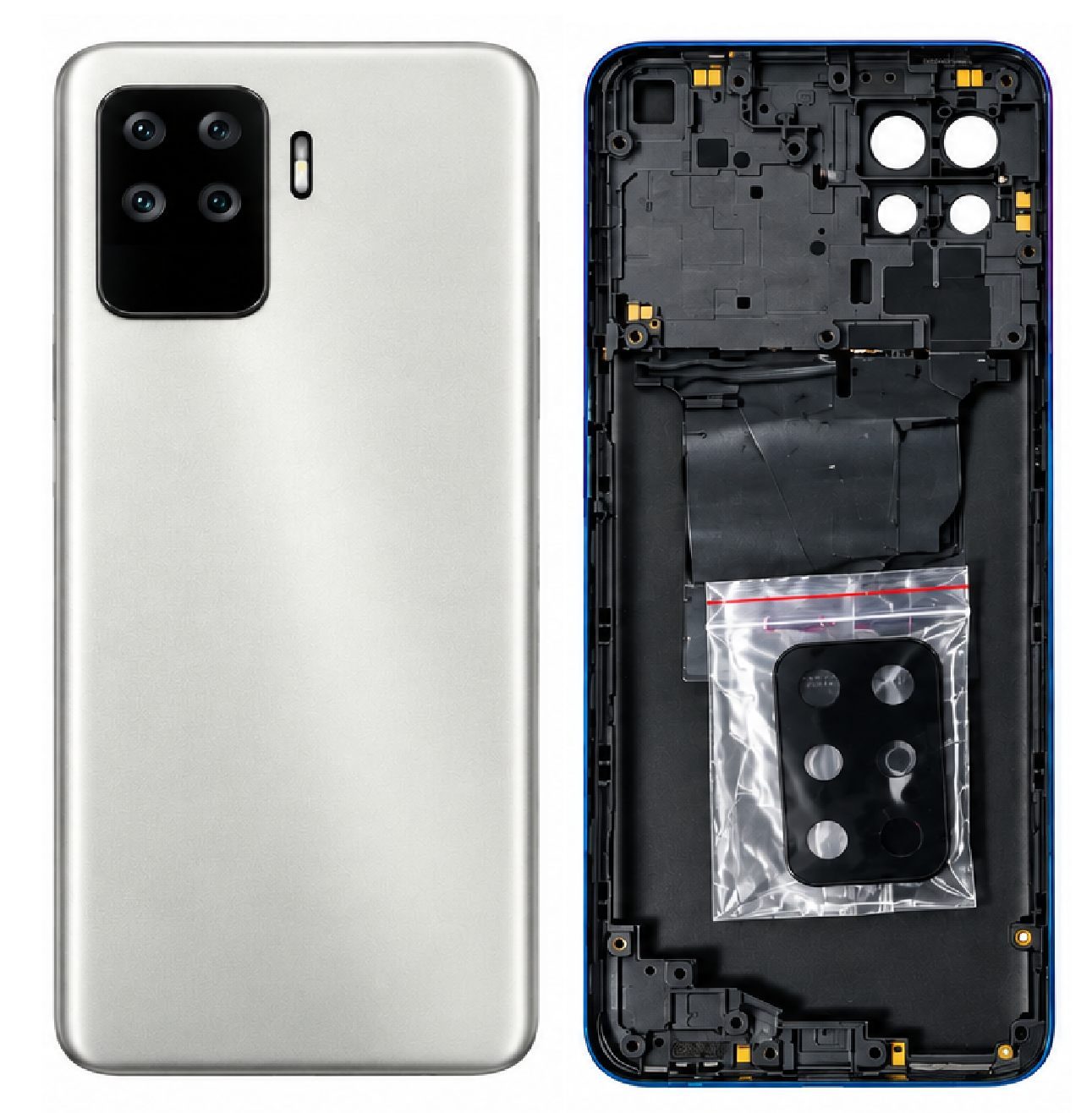 Compatible Replacement for OPPO F19 Pro 5G Full Housing Body – Black, Grey & Blue