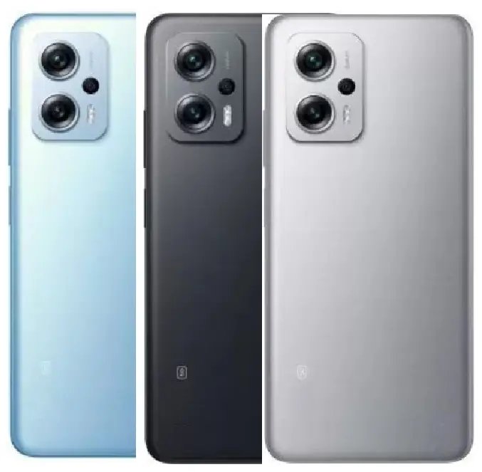 for Redmi K50i Full Body Housing (Black, Blue & Silver) Feelhut